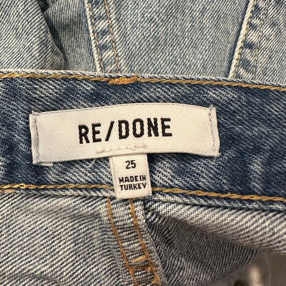 RE/DONE Women's Originals 50s Cutoffs Size 25 In Cool Medium Blue - Picture 5 of 11